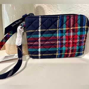 Vera Bradley Zip and Clip Mini Pouch Wristlet Plaid Tartan